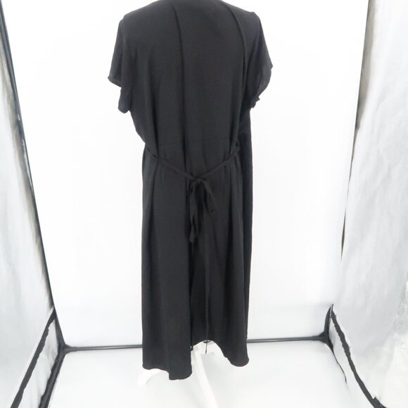 Halogen Black Short Sleeve V-Neck Wrap Dress Size XXL - Picture 8 of 8